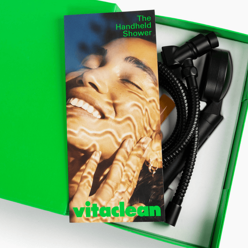 Handheld Shower Head Starter Kit: Black Full Set